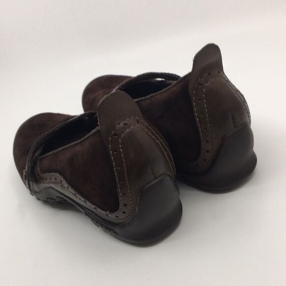 Merrell Plaza Bandeau suede Mary Jane Slip On Wedge Chocolate  Womens Size 7 - Picture 8 of 17